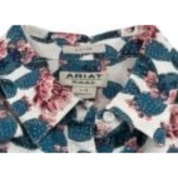 Ariat Women's Floral & Cactus Button-Down Shirt Long Sleeve size Large - Picture 5 of 6
